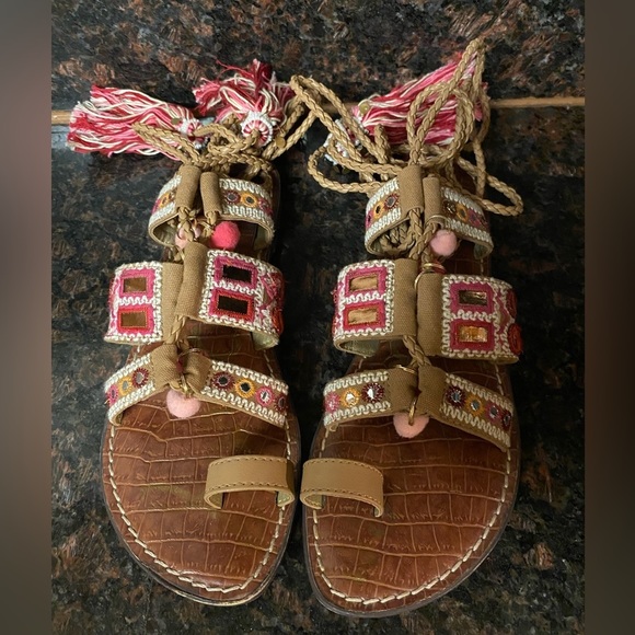 Sam Edelman Gretchen Gladiator Sandals made in India 7.5 - Picture 2 of 8